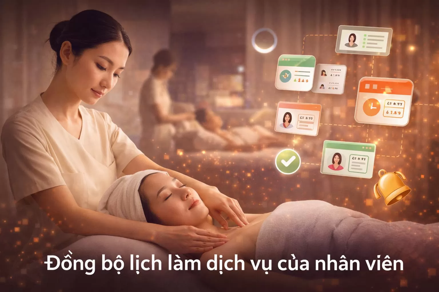 đồng bộ lịch làm dịch vụ trong phần mềm quản lý Spa, Massage