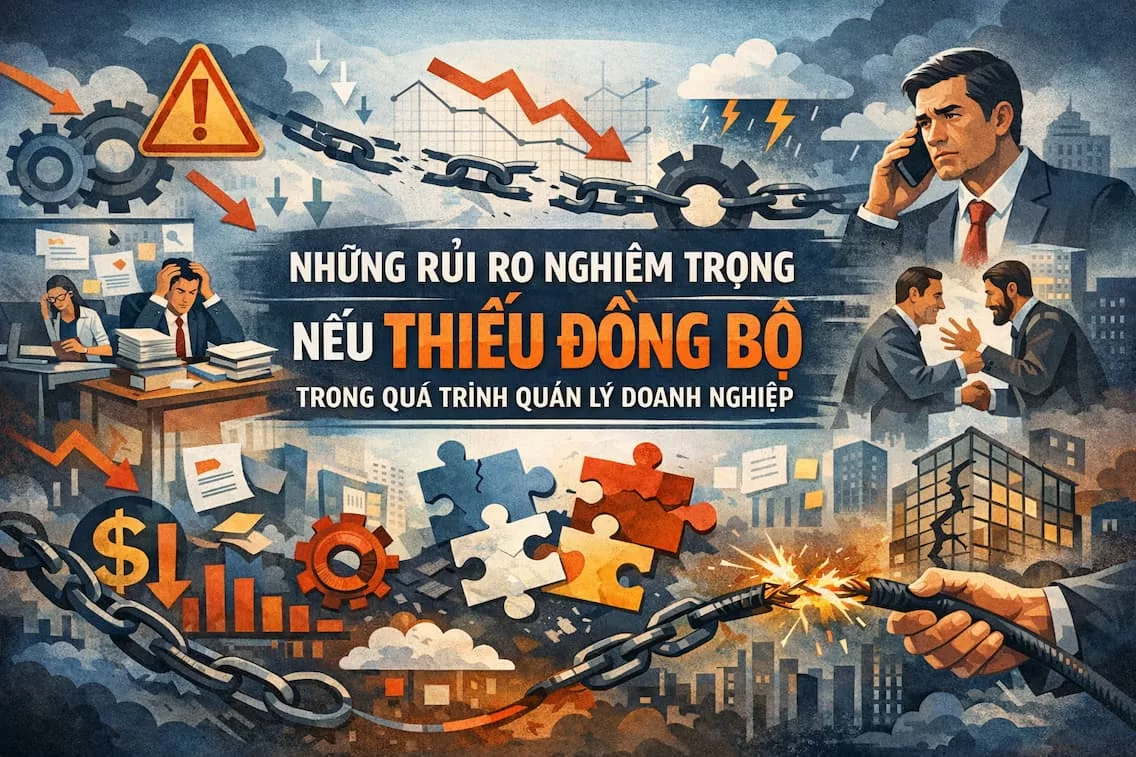 rủi ro nghiêm trọng nếu thiếu đồng bộ trong quá trình quản lý doanh nghiệp