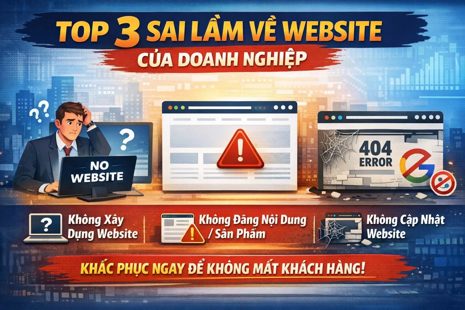Sai Lầm Về Website Của Doanh Nghiệp